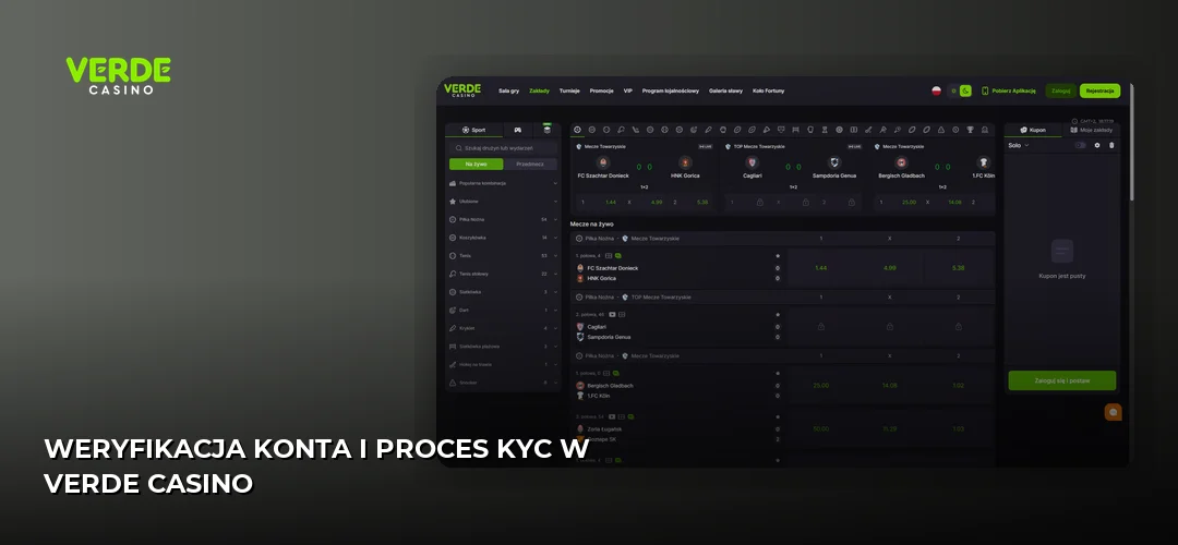 Weryfikacja konta i proces KYC w Verde Casino