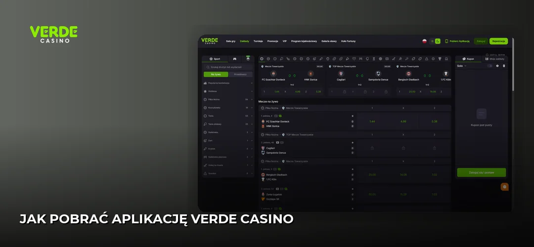 Jak pobrać aplikację Verde Casino