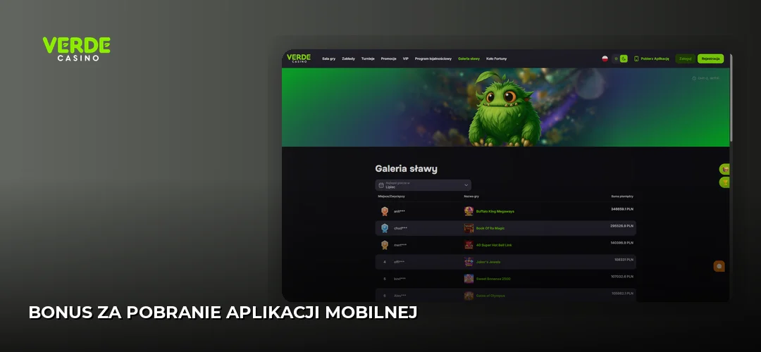 Bonus za pobranie aplikacji mobilnej