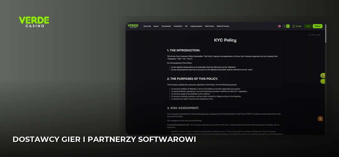 Dostawcy gier i partnerzy softwarowi