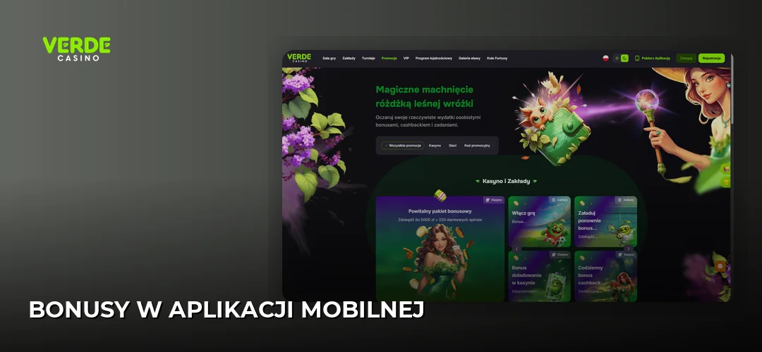 Bonusy w aplikacji mobilnej