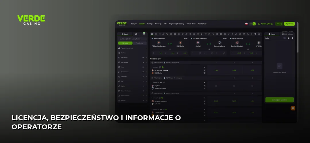 Licencja, bezpieczeństwo i informacje o operatorze