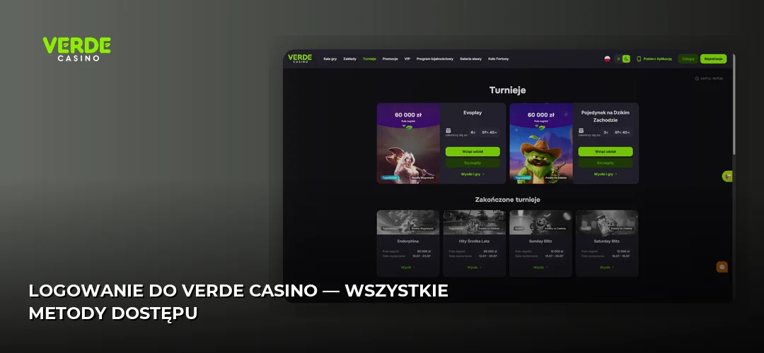 Logowanie do Verde Casino — wszystkie metody dostępu