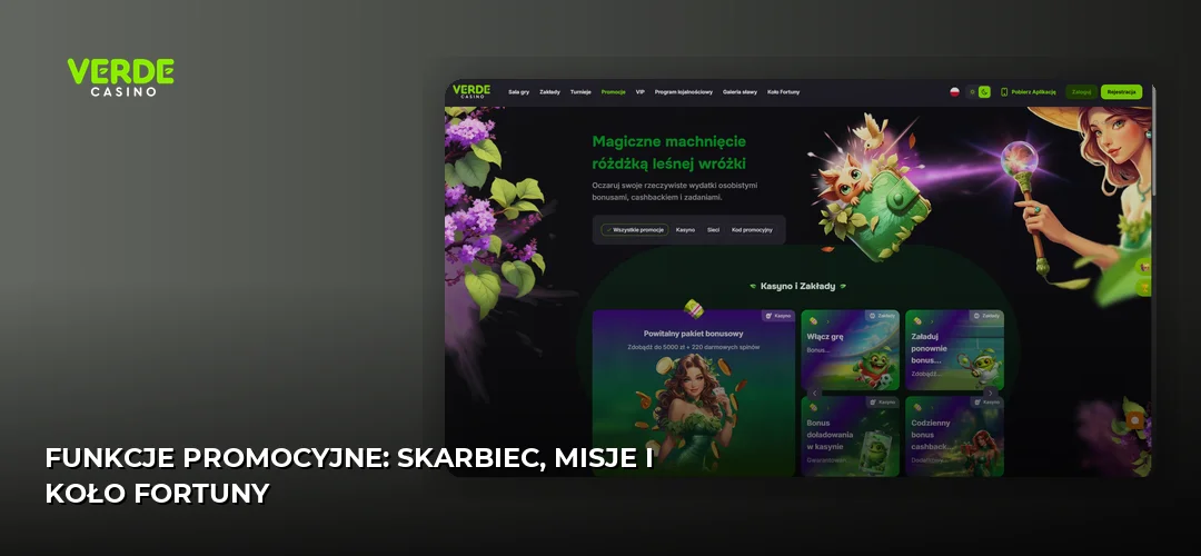 Zrzut ekranu strony Verde Casino
