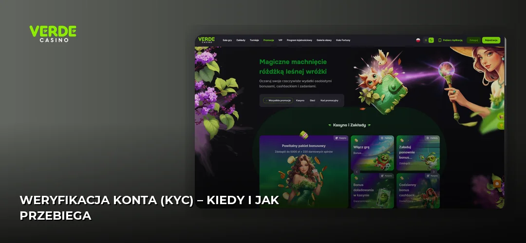 Zrzut ekranu strony Verde Casino