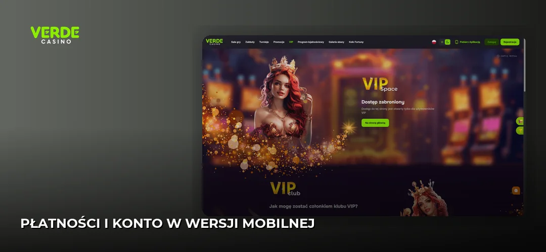 Zrzut ekranu strony Verde Casino