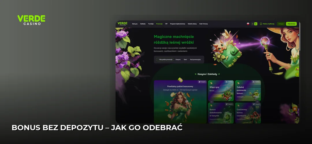 Zrzut ekranu strony Verde Casino