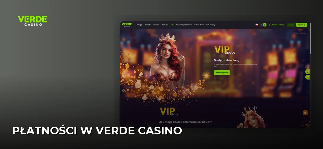 Zrzut ekranu strony Verde Casino